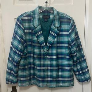 Willow Ridge size 18 petite plaid blazer